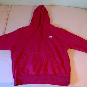 Hot pink Nike club hoodie